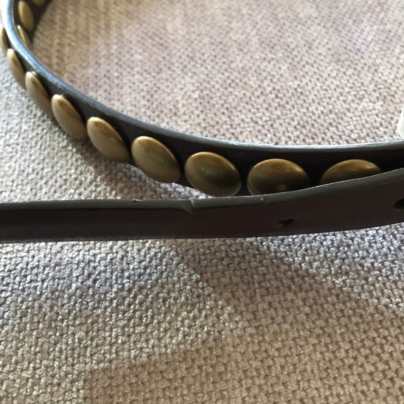 Coach leather belt with brass studs - Picture 6 of 6